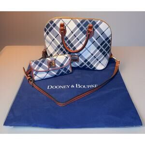 Dooney & Bourke Harding Tartan Zip Zip Satchel & Wallet Bundle with Dust Bag